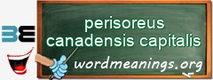 WordMeaning blackboard for perisoreus canadensis capitalis